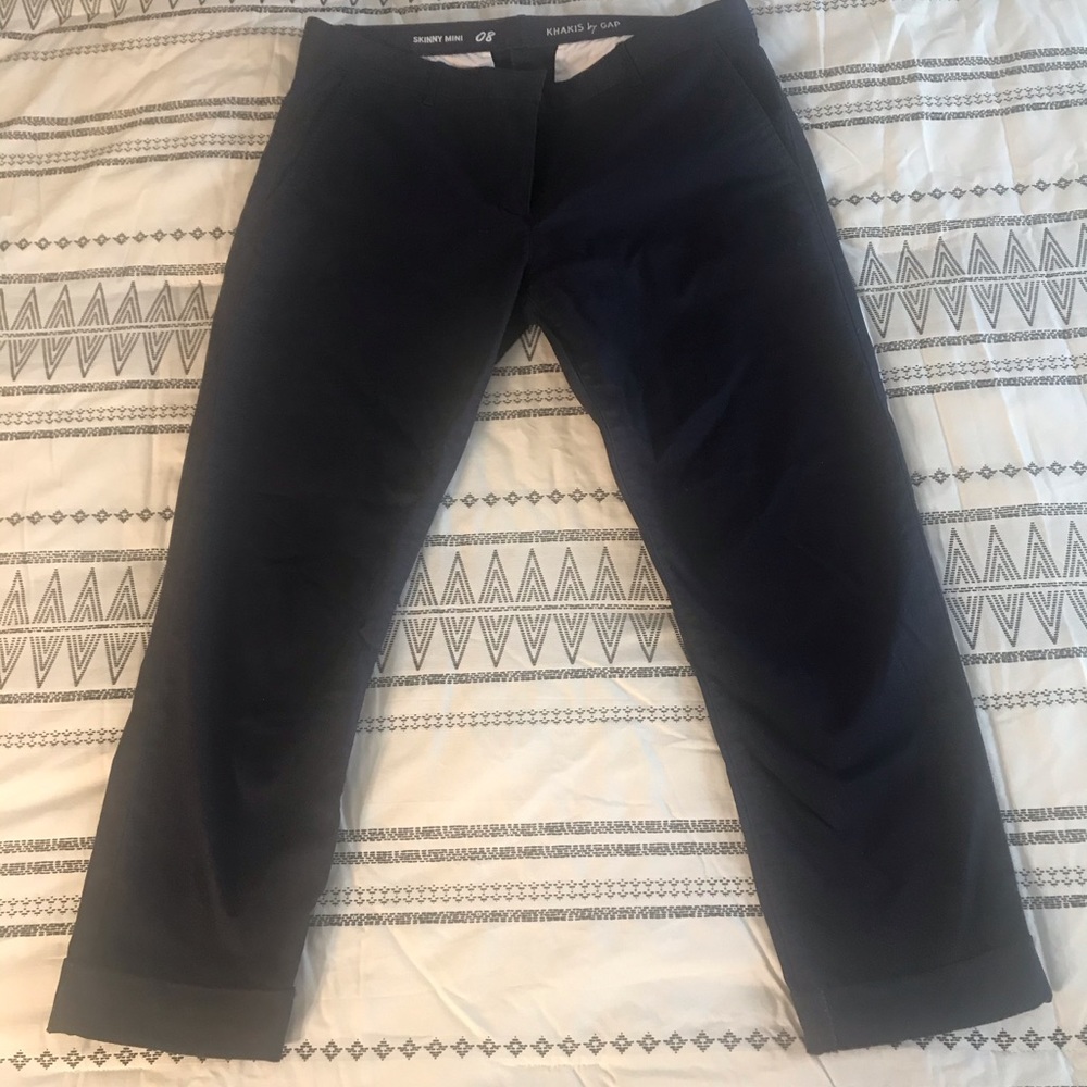Gap Skinny Mini Khakis Navy